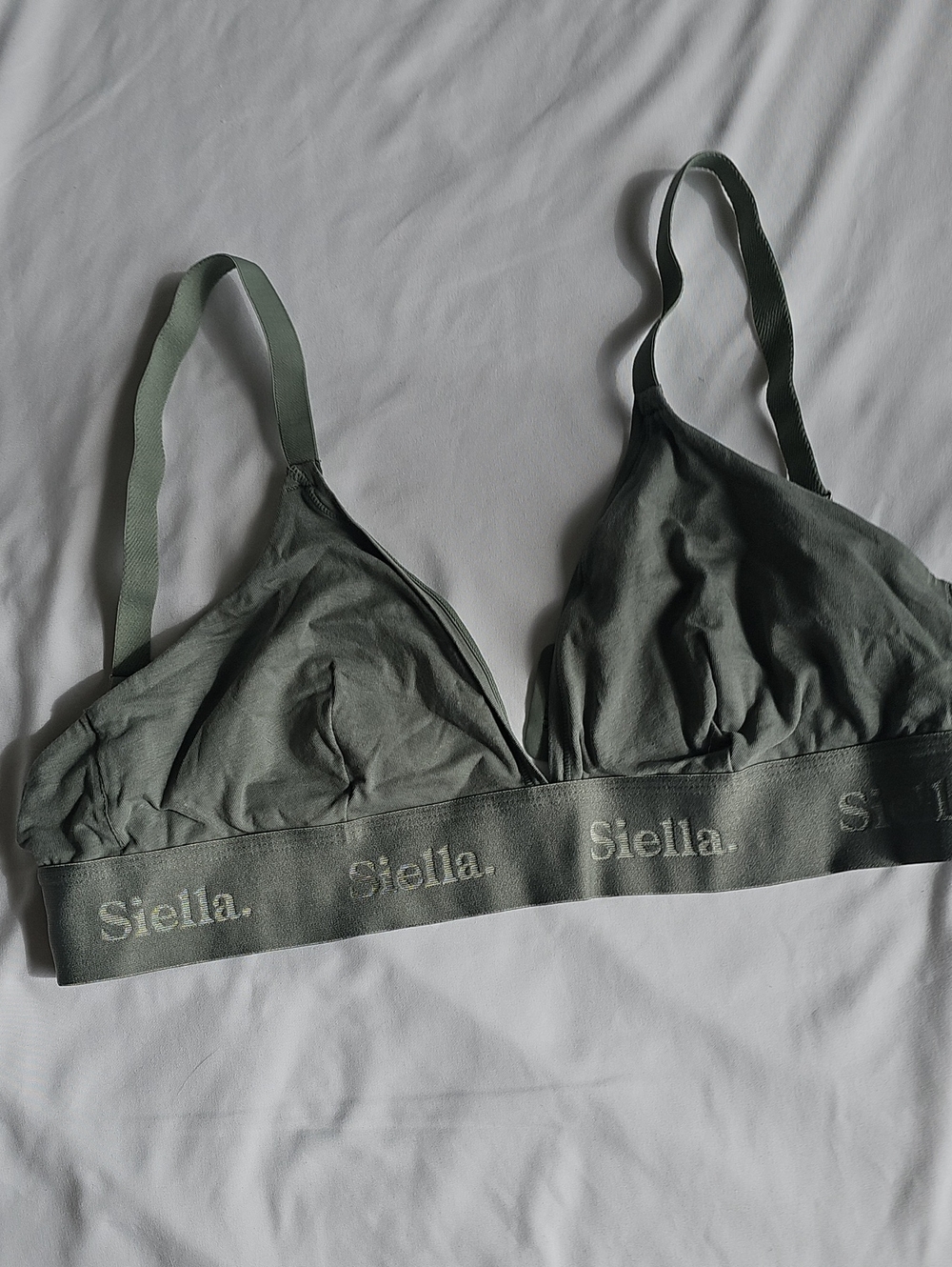 Siella-  Sage Green Wireless Triangle Bralette